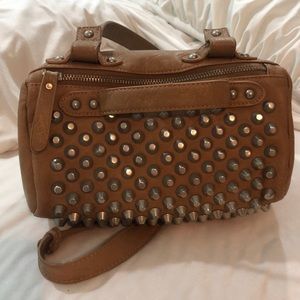 Tan Studded Free People Crossbody Bag